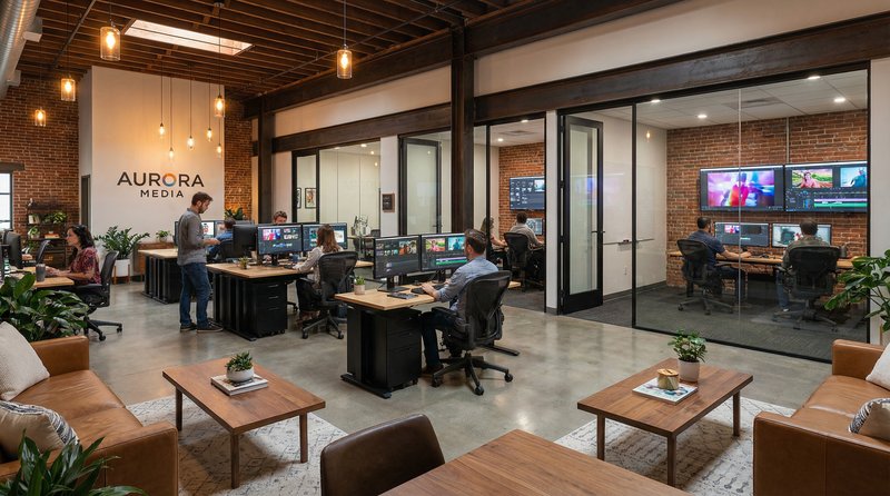 四虎传媒公司办公环境